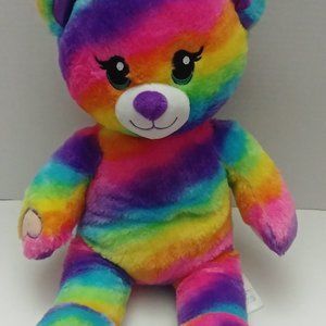Build a Bear Rainbow Kitty Cat 15" Plush Stuffed